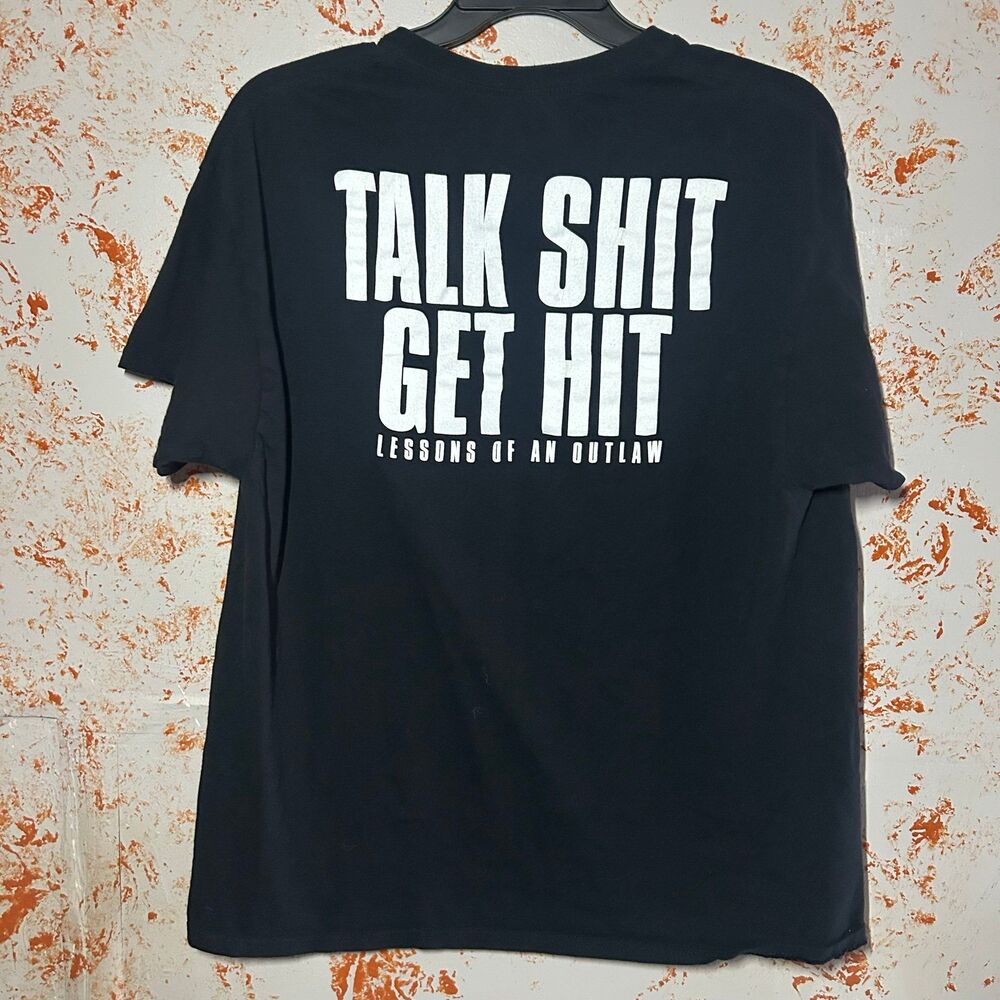 Creed Fisher Talk Sh*t Get Hit Shirt Mens XL Outlaw Country Music Black Tee